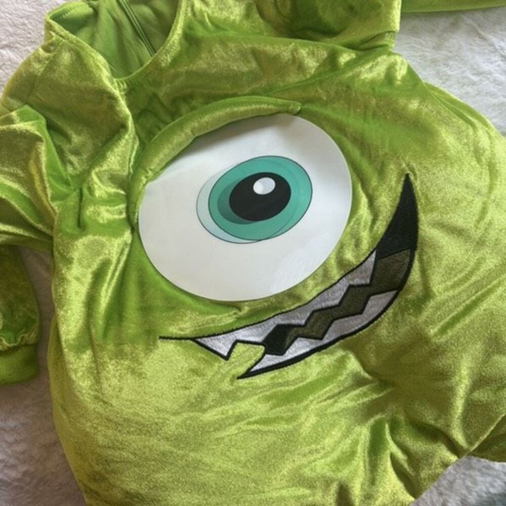Disney Pixar Monsters Inc Mike Wasowski Bright Green One-Eyed Costume 5-6T